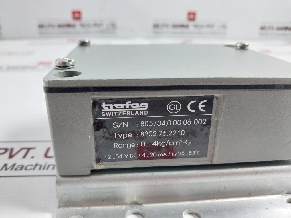 Trafag 8202.76.2210 Pressure Transmitter 0-4Kg/Cm2-g 12-34Vdc/4-20Ma/Ta -25-85 C