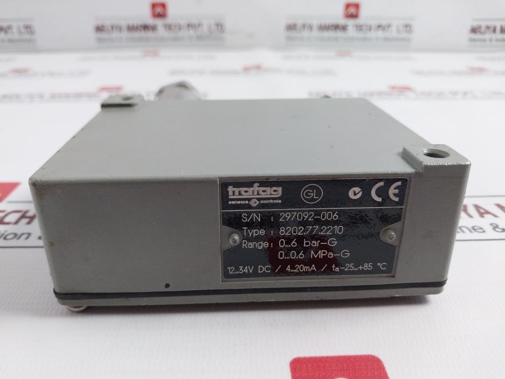 Trafag 8202.77.2210 Pressure Sensor Control 0-6Bar-g 0-0.6 Mpa-g 12-34Vdc/4.20Ma