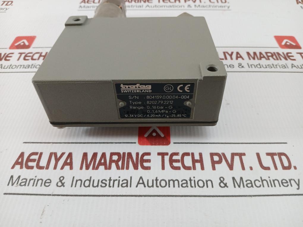 Pressure Transmitter 0-16 Bar 12-34V Dc Trafag 8202.79.2212
