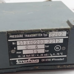 Trafag 8202 Pressure Transmitter 36V/15 Bar
