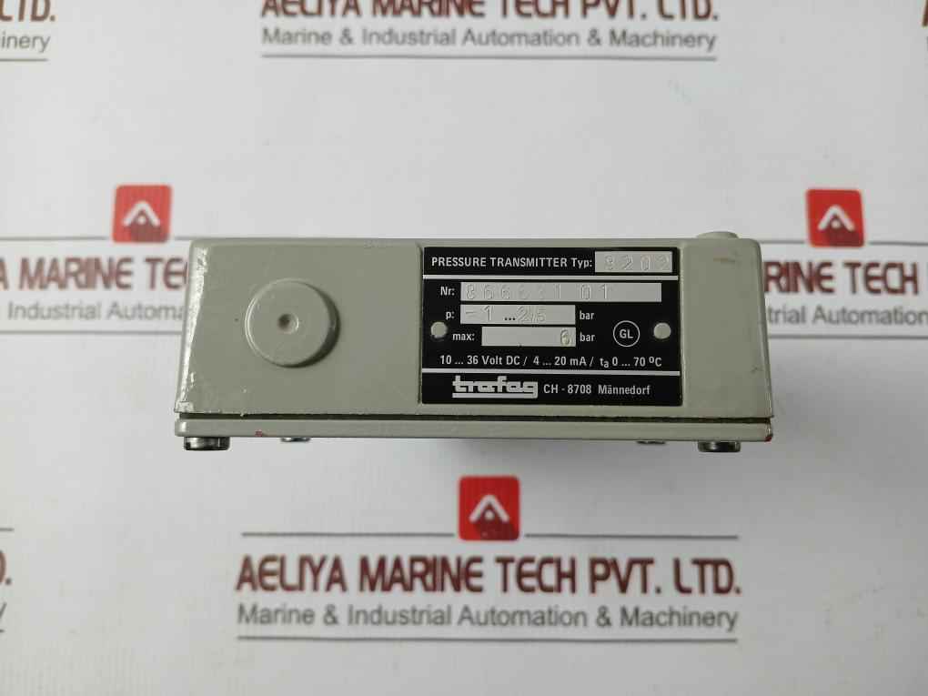 Trafag 8202 Pressure Transmitter 6Bar 0-70°C Ip65 12-34Vdc