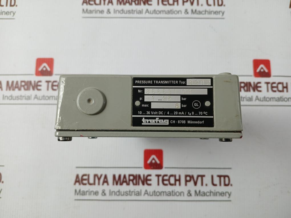 Trafag 8202 Pressure Transmitter 6Bar 0-70°C Ip65 12-34Vdc