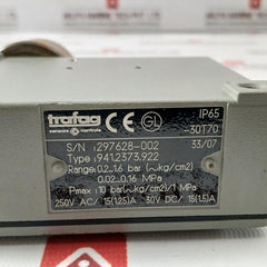 Trafag 941.2373.922 Electromechanical Pressure Switch 0.2…1.6 Bar (Kg/Cm2)