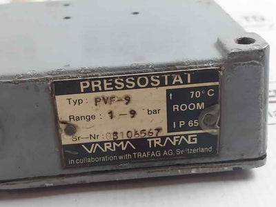 Trafag Pvf-9 Pressostat Pressure Switch 1-9 Bar Ip65 T 70°C