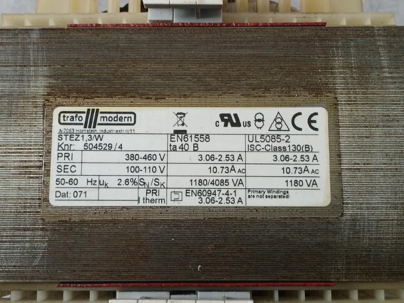 Trafo Modern Stez 1,3/W Einphasen-steuertransformator En61558 Ta40B 50-60Hz