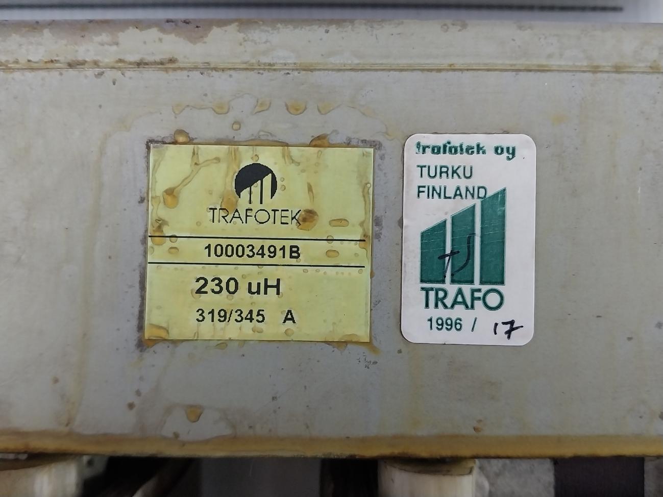 Trafotek 10003491B Transformer 230 Uh 319/345 A