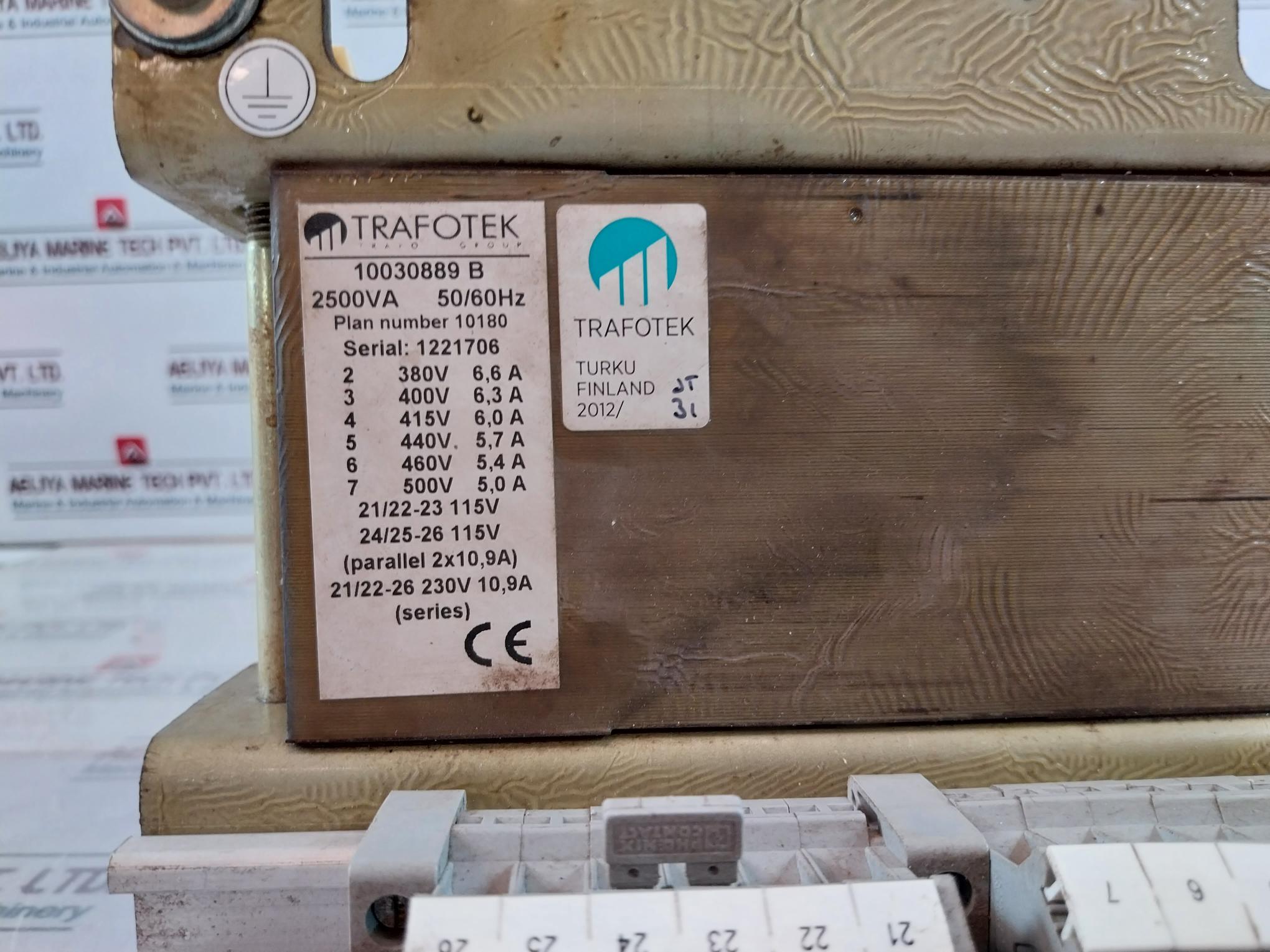 Trafotek 10030889 B Transformer 2500Va 50/60Hz 21/22-26 230V 10,9A