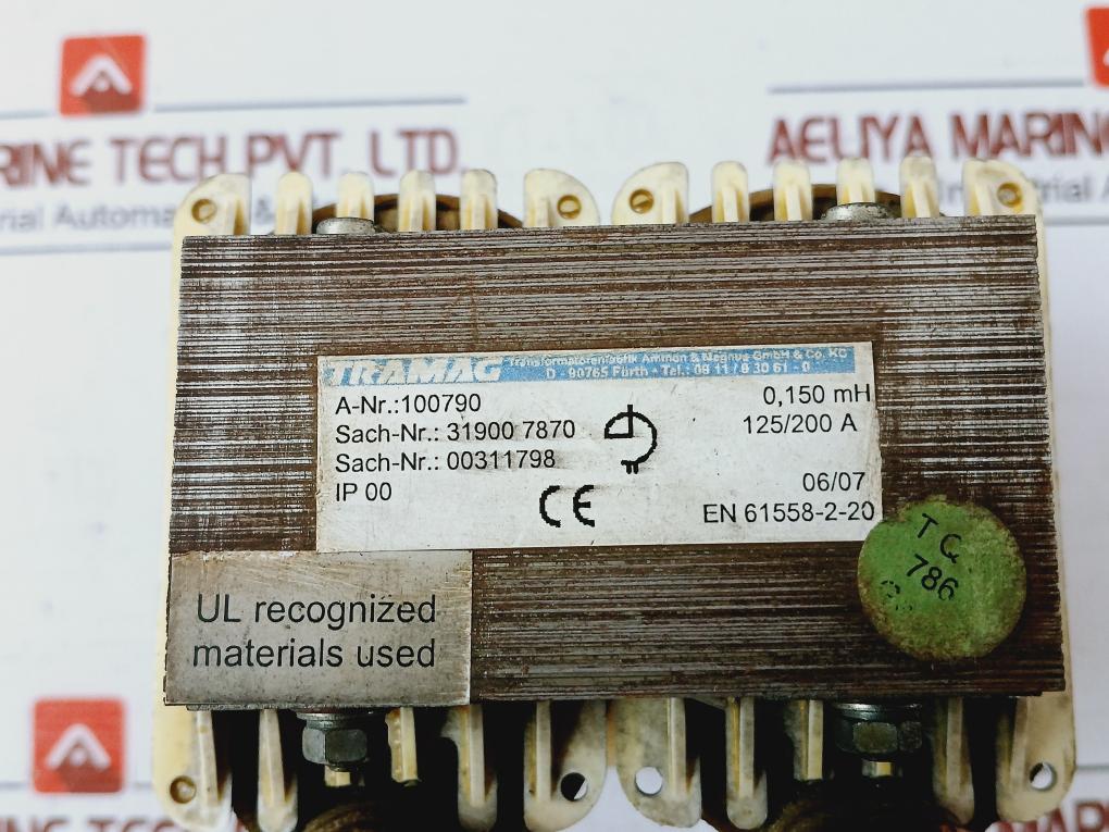 Tramag 31900 7870 Power Transformer 15Mh 125/200A 61558-2-20 00311798