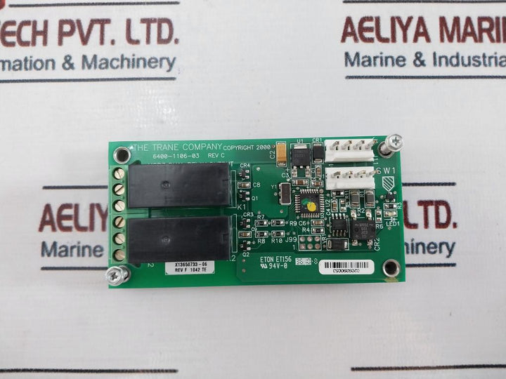 Trane 6400-1106-03 Dual Relay Output Control Board Brd02944, Rev: C