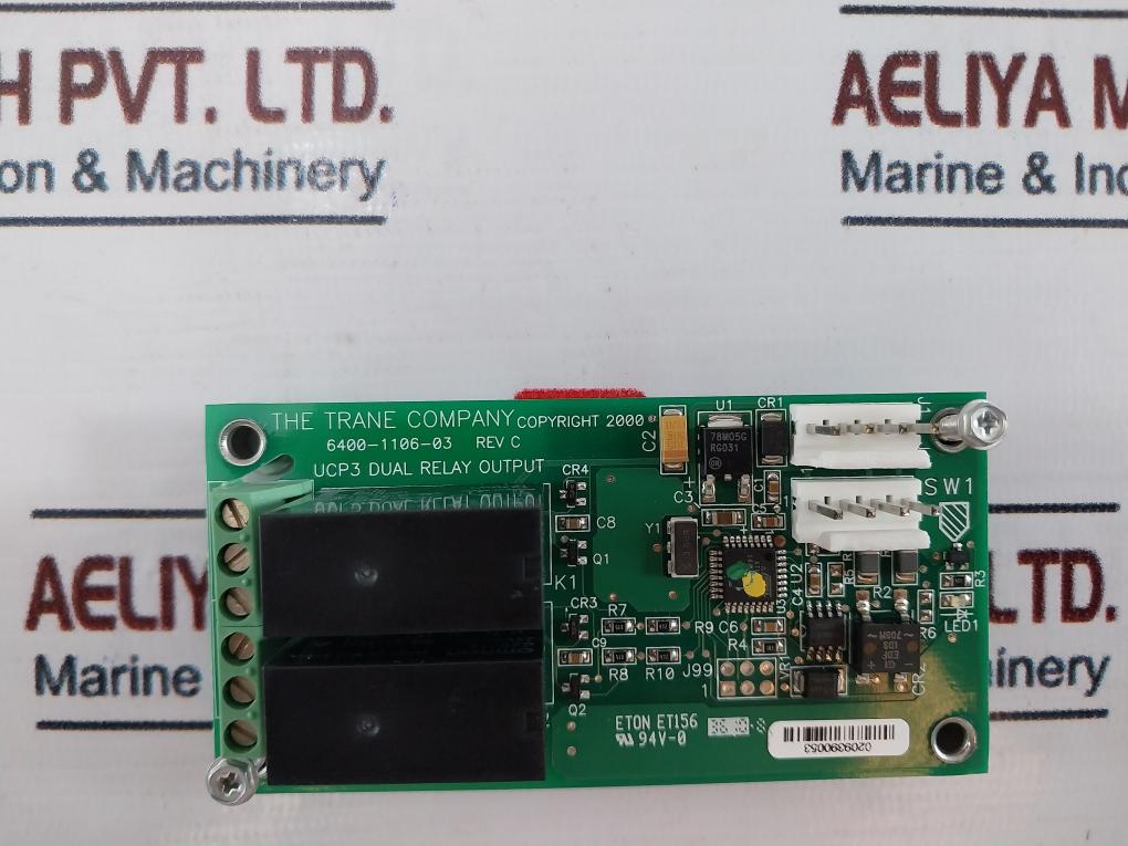 Trane 6400-1106-03 Dual Relay Output Control Board Brd02944, Rev: C ...
