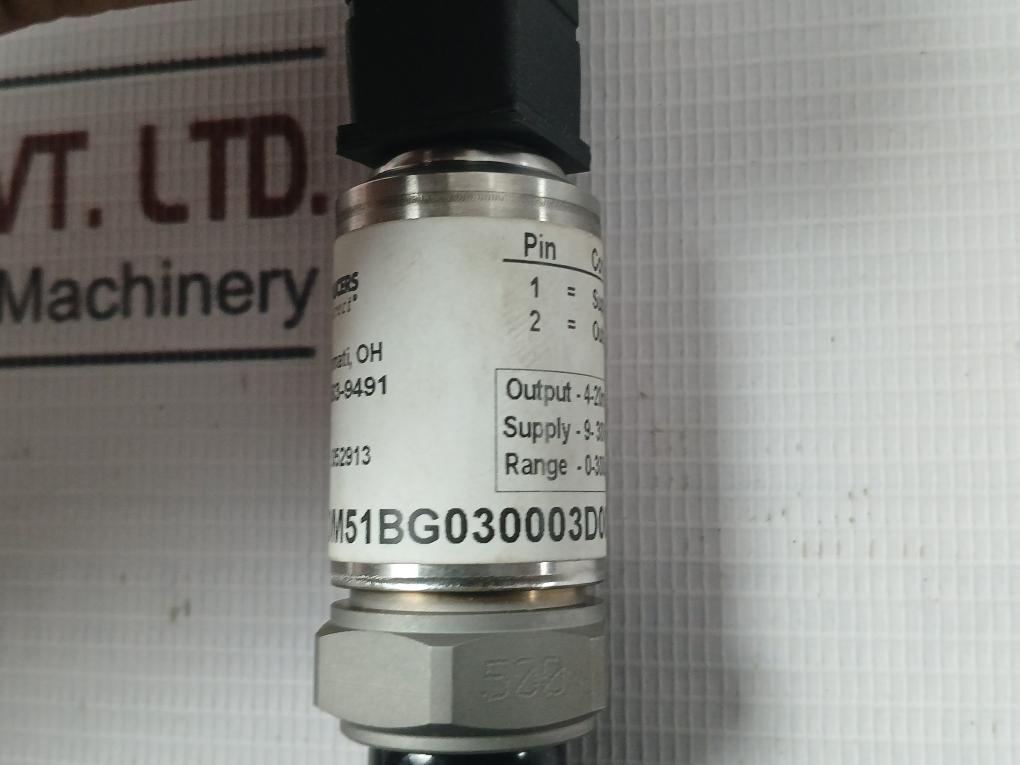 Transducers Tdm51Bg030003D002 Pressure Transducer 2237218 9-30Vdc, 0-300 Psig