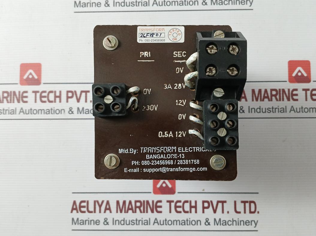Transform Electricals 26F1801 Electrical Transformer 230?V?Ac