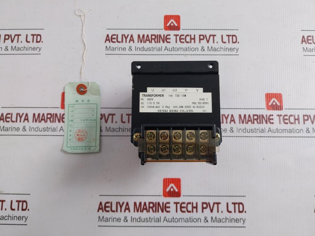 Transformer-50-60Hz-460V-Denki-Keiki-Tse-15M-208922-1