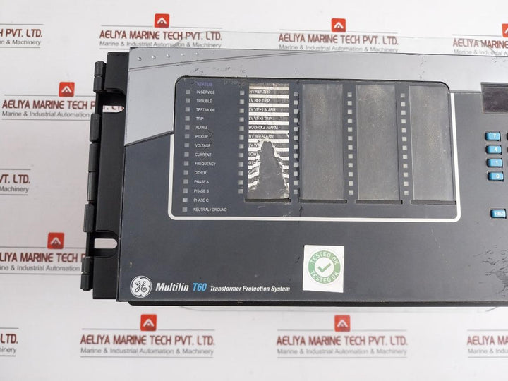 Transformer Protection System By Ge Part No: T60Uj3Hkhf8Nh6Dm8Lp67U67Wxx Multilin T60