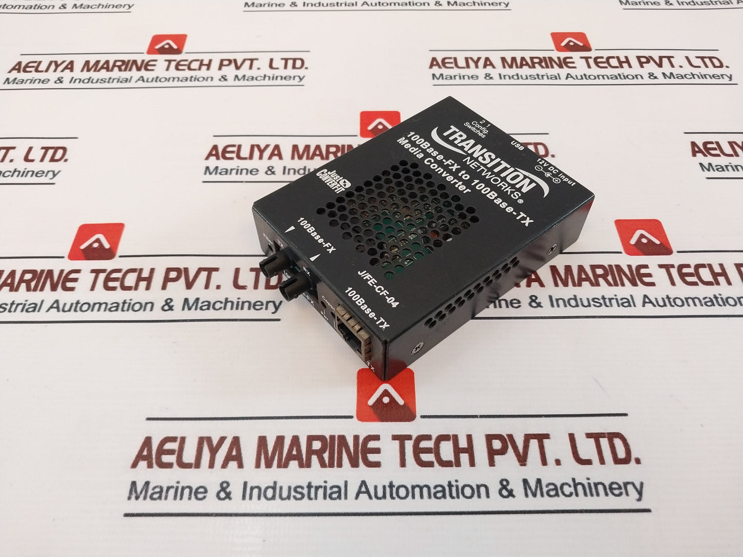 Transition Networks J/Fe-cf-04 Media Converter 100Base-fx To 100Base-tx 12Vdc