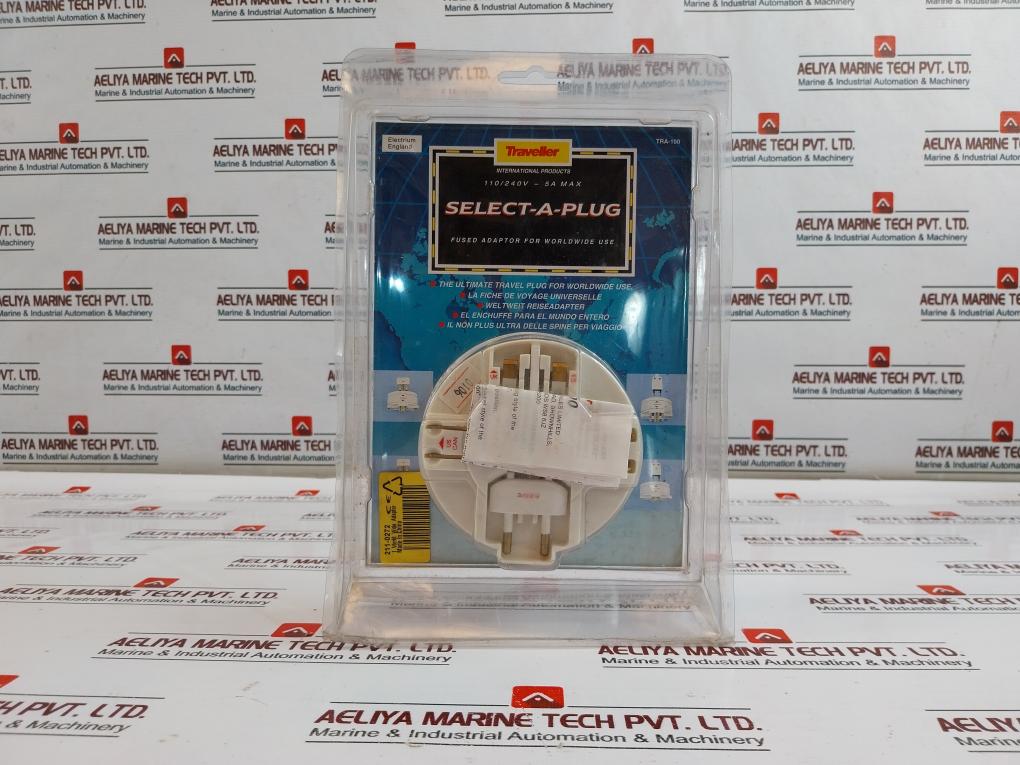 Traveller Tra-100 Electrical Travel Adapters Fused Max 5A 110-240V 211-0272
