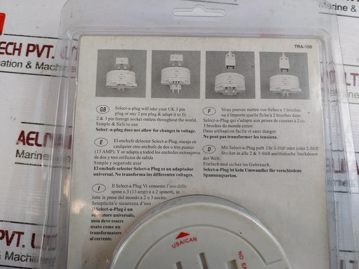 Traveller Tra-100 Electrical Travel Adapters Fused Max 5A 110-240V 211-0272
