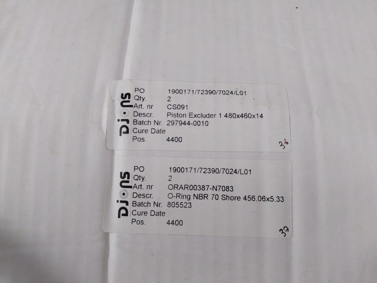 Trelleborg Orar00133-n9002 Seal Set For Drt Cylinder 480Mm/190Mm/15240Mm, Sk055