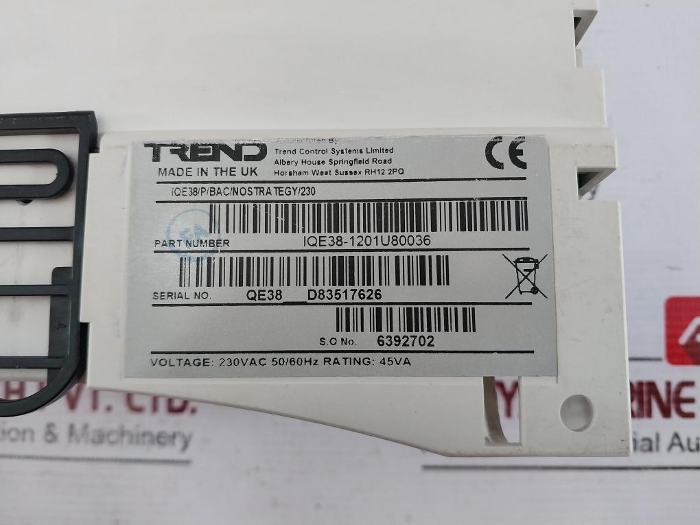 Trend Iqe38-1201U80036 Terminal Unit Controller Ap107011 230Vac 50/60Hz