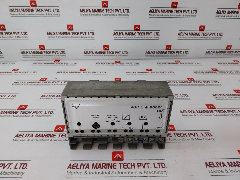 Triax Agc Unit 9600 Wideband Amplifier Upper Level Limit 90-70-80 Db O/p +24v