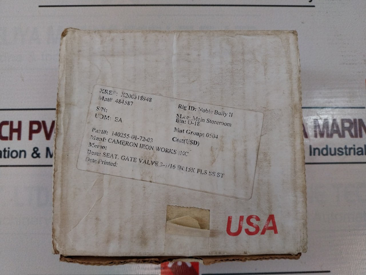 Tribocor Technologies 140255-01-72-03 Gate Valve Seat 3-1/16 In 15K Fls Ss St