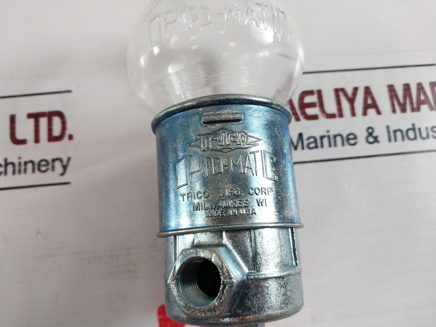 Trico 3003 Npt 1/4 Opto-matic Constant Level Oiler 4 Oz Glass