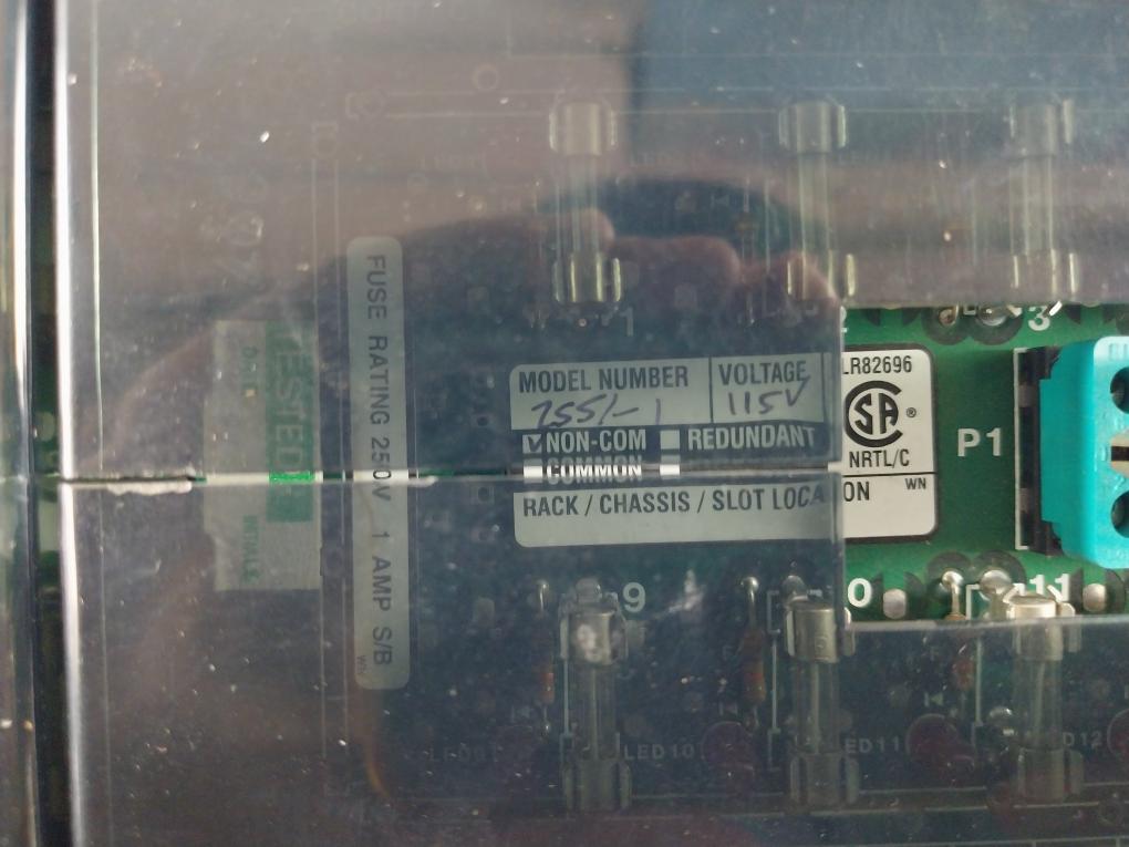 Triconex 2551-1 Di External Terminator 7400056-110 Rev: 03 115V