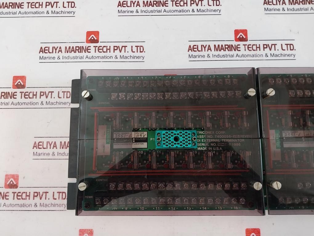 Triconex 2551-6 Di Input External Terminator Revision B-1
