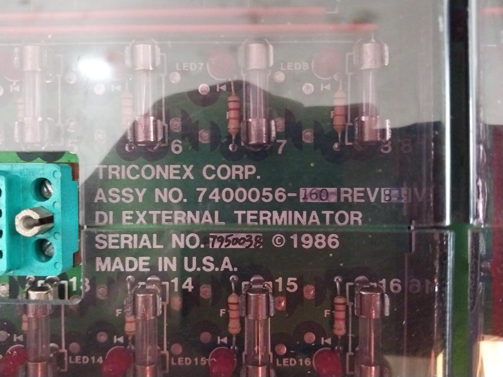 Triconex 2551-6 Di Input External Terminator Revision B-1