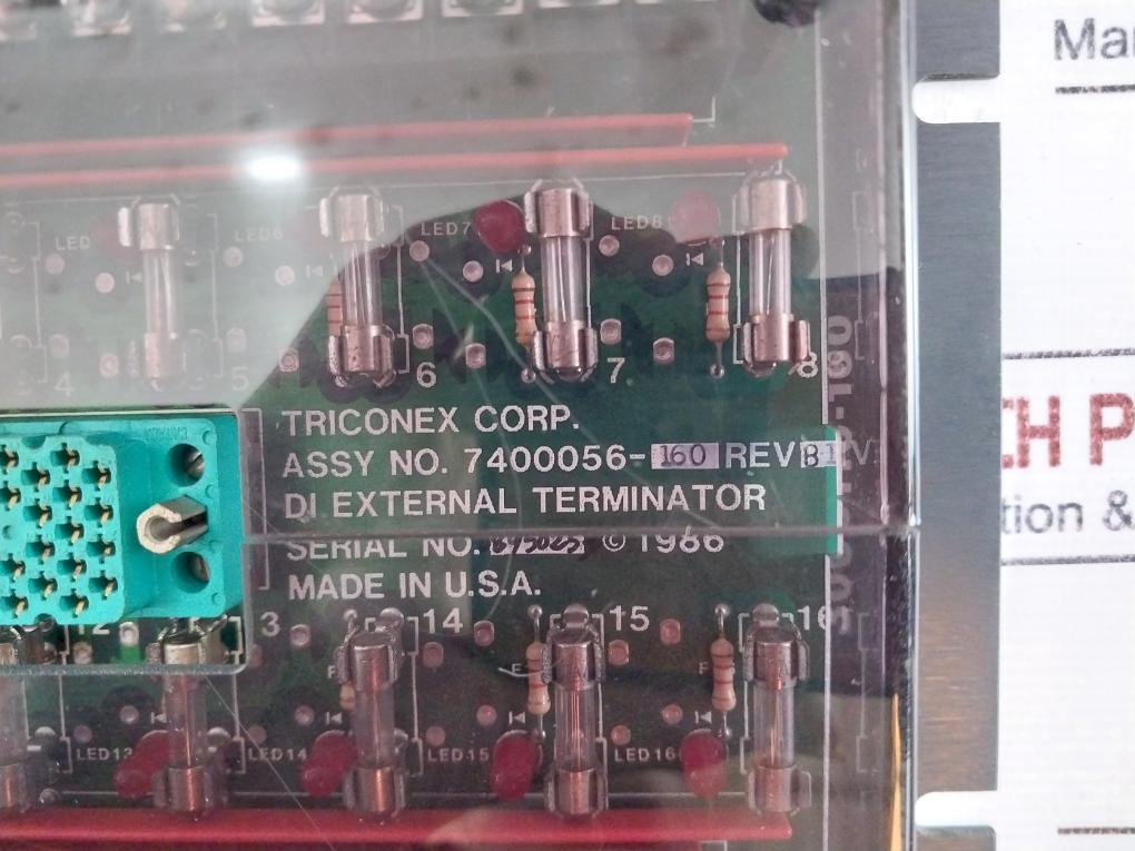 Triconex 2551-6 Di Input External Terminator Revision B-1