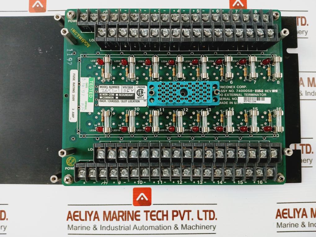 TRICONEX 2651-1 Rack/Chassis Industrial Automation 7400058-110 115V Rev:C