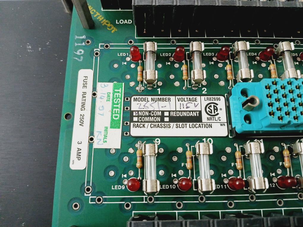 TRICONEX 2651-1 Rack/Chassis Industrial Automation 7400058-110 115V Rev:C