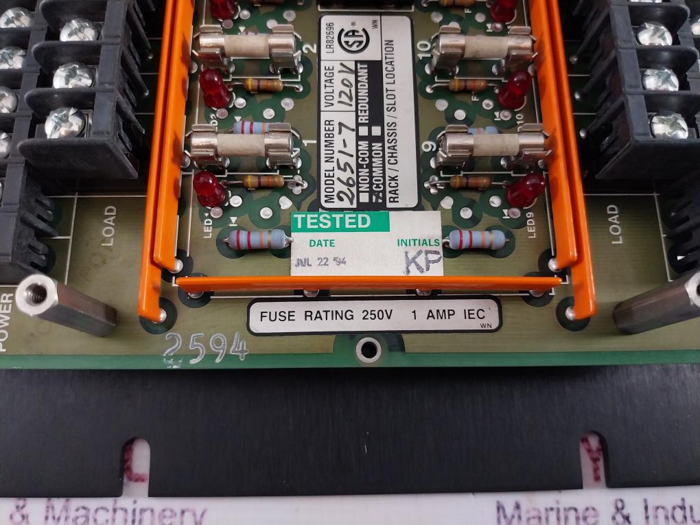 Triconex 2651-7 Do External Terminator 120v Assy 7400058-161 Rev B8