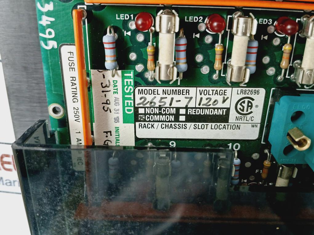 Triconex 2651-7 DO External Terminator Rack 7400058-161 120 V