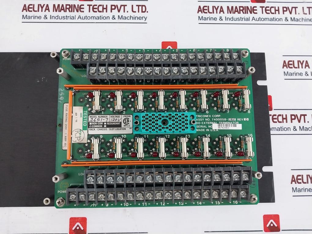 TRICONEX 2651-7 External Terminator 7400058-161 120V Rev.C