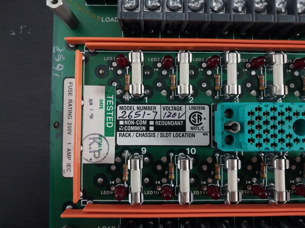 TRICONEX 2651-7 External Terminator 7400058-161 120V Rev.C