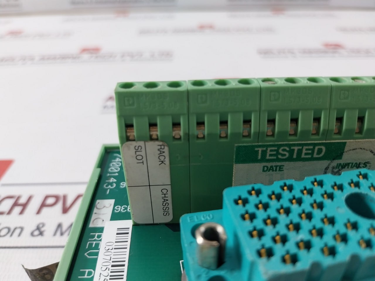 Triconex Phoenix Contact 7400143-310 Dido Panel W/ Terminal Block Rev A