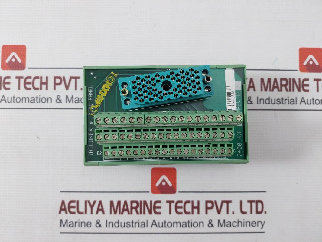 Triconex Phoenix Contact 7400143-310 Dido Panel W/ Terminal Block Rev A