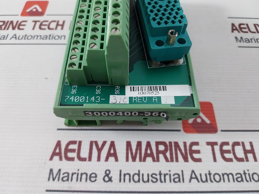 Triconex Phoenix Contact 7400143-310 Dido Panel W/ Terminal Block Rev A