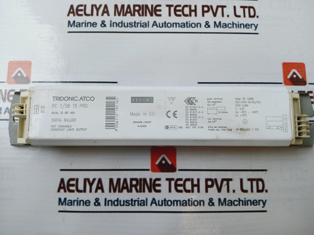 Tridonic.Atco Pc 1/58 T8 Pro Digital Ballast 220-240V 50/60/0Hz