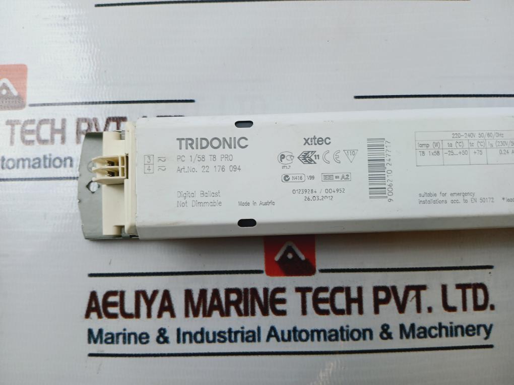 Tridonic 22 176 094 Digital Ballast Pc 1/58 T8 Pro