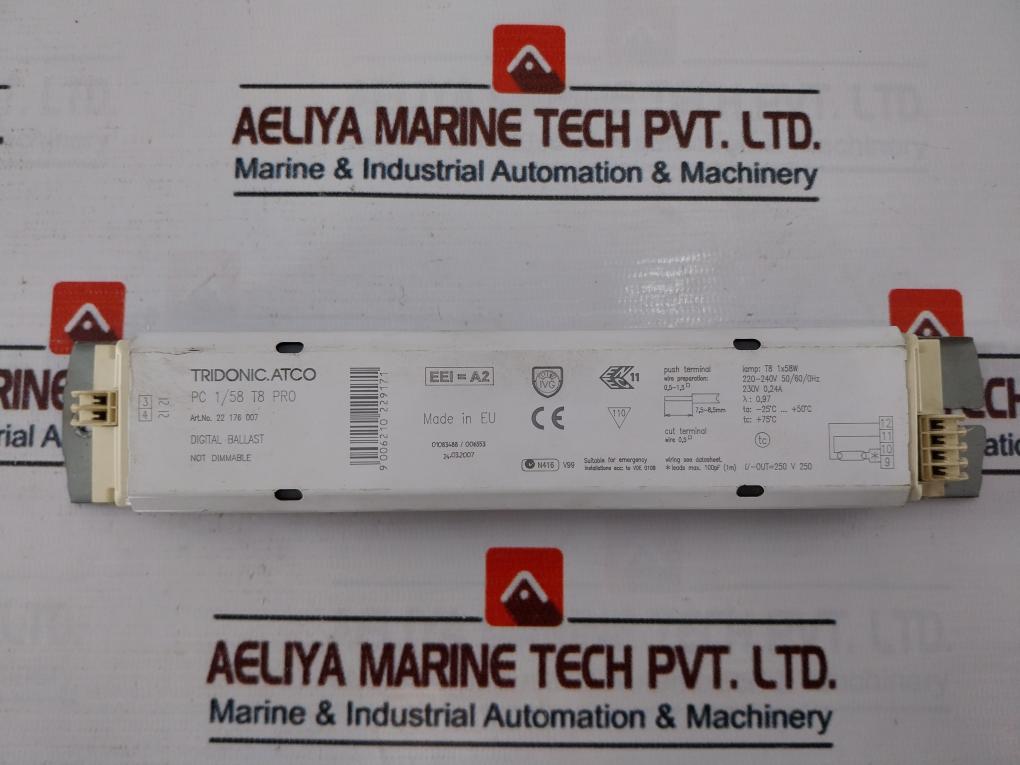 Tridonic Pc 1/58 T8 Pro Digital Ballast 22 176 007