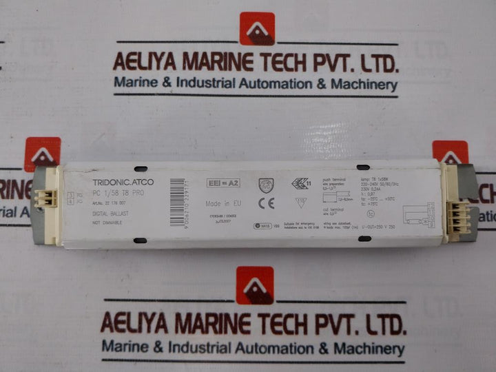 Tridonic Pc 1/58 T8 Pro Digital Ballast 22 176 007
