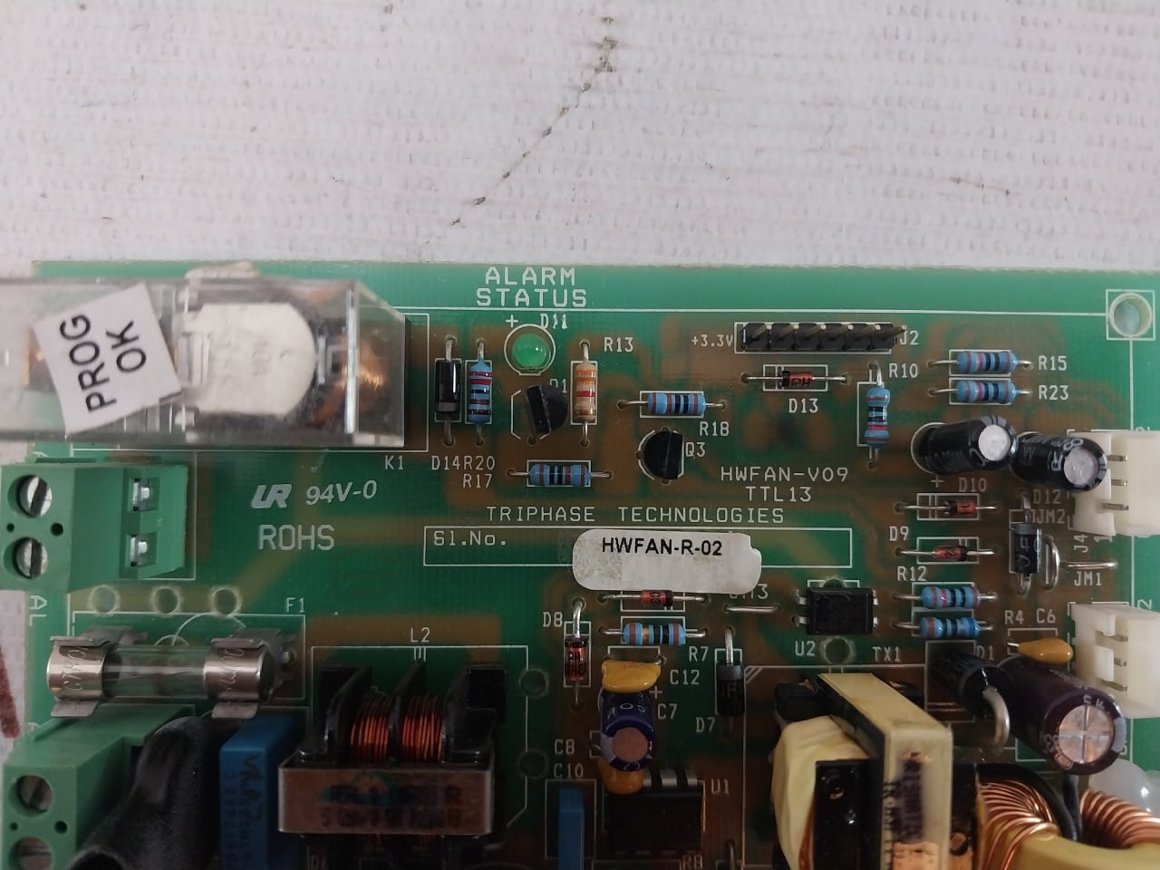 Triphase Technologies Hwfan-v09 Printed Circuit Board Hwfan-r-02 94V-0
