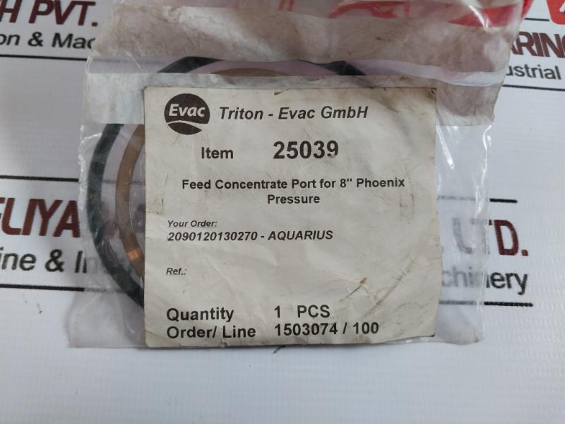 Triton-evac 25039 Feed Concentrate Port For 8” Phoenix Pressure