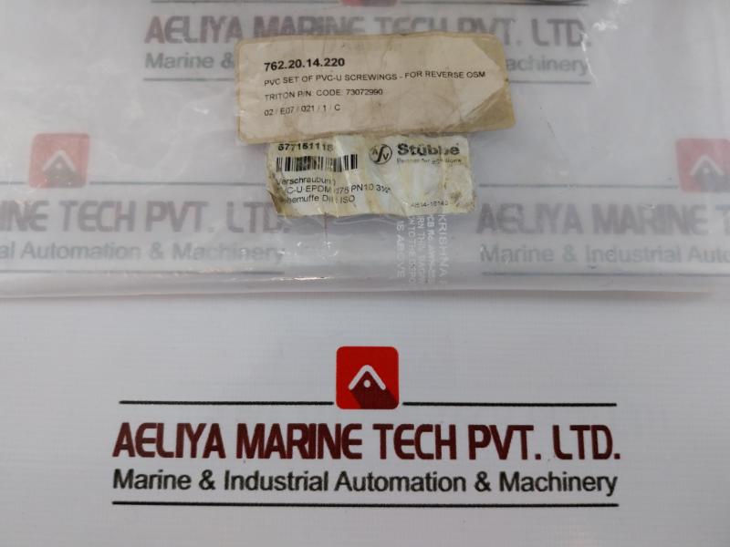 Triton 73072990 Pvc Set Of Pvc-u Screwings For Reverse Osm 73072990