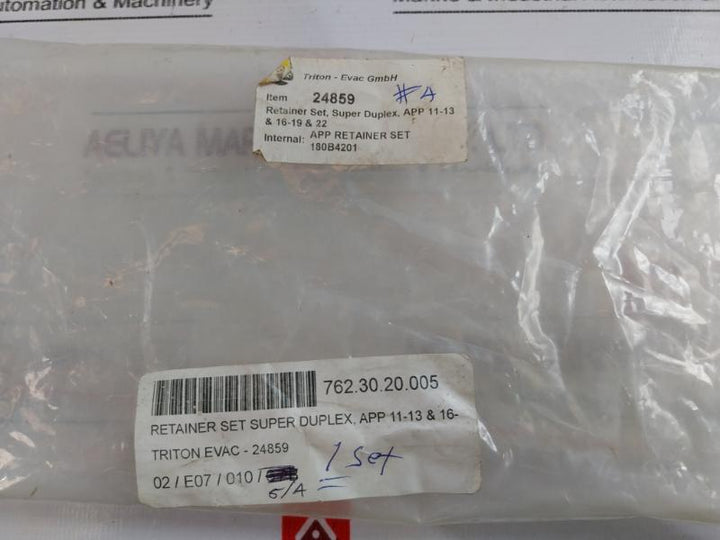 TRITON EVAC 24859 Super Duplex App Retainer Set 11-13, 16-19 and 22