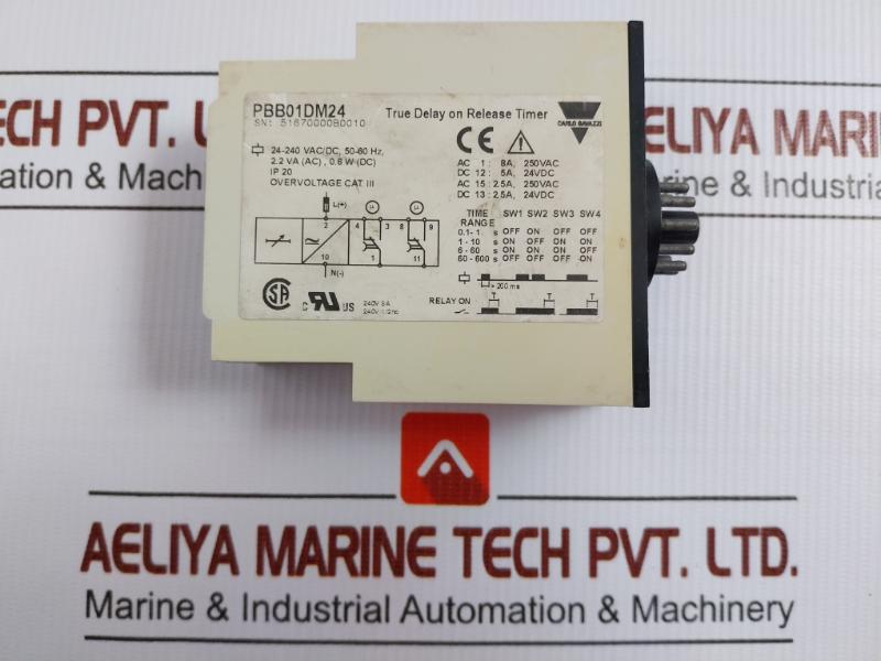 True Delay On Release Timer 50-60Hz Carlo Gavazzi Pbb01Dm24