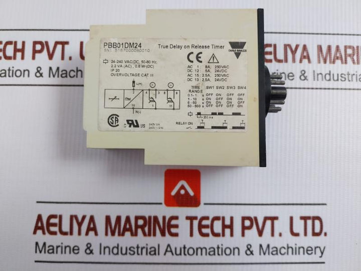 True Delay On Release Timer 50-60Hz Carlo Gavazzi Pbb01Dm24