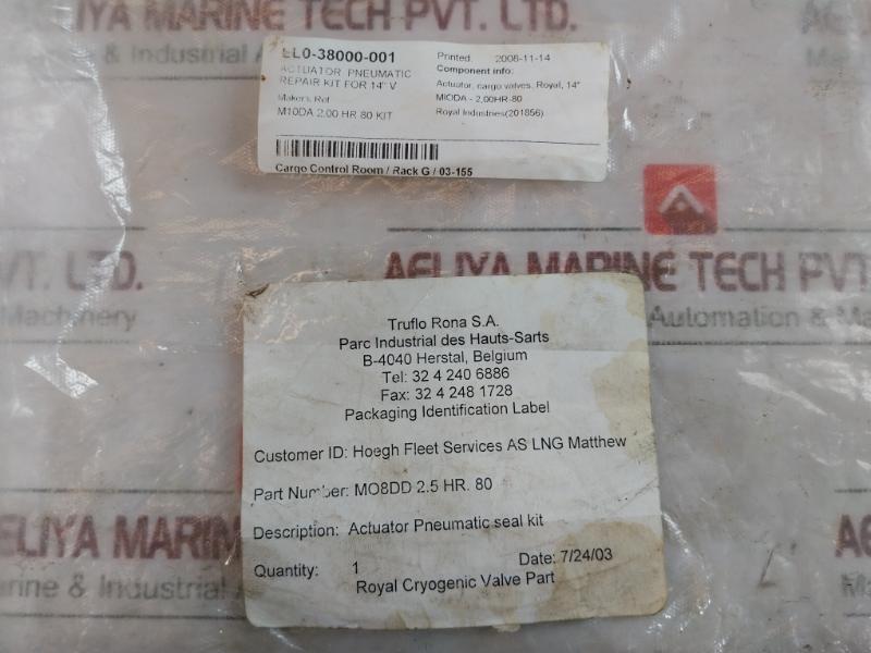 Truflo Actuator Pneumatic Seal Kit LL0-38000-001